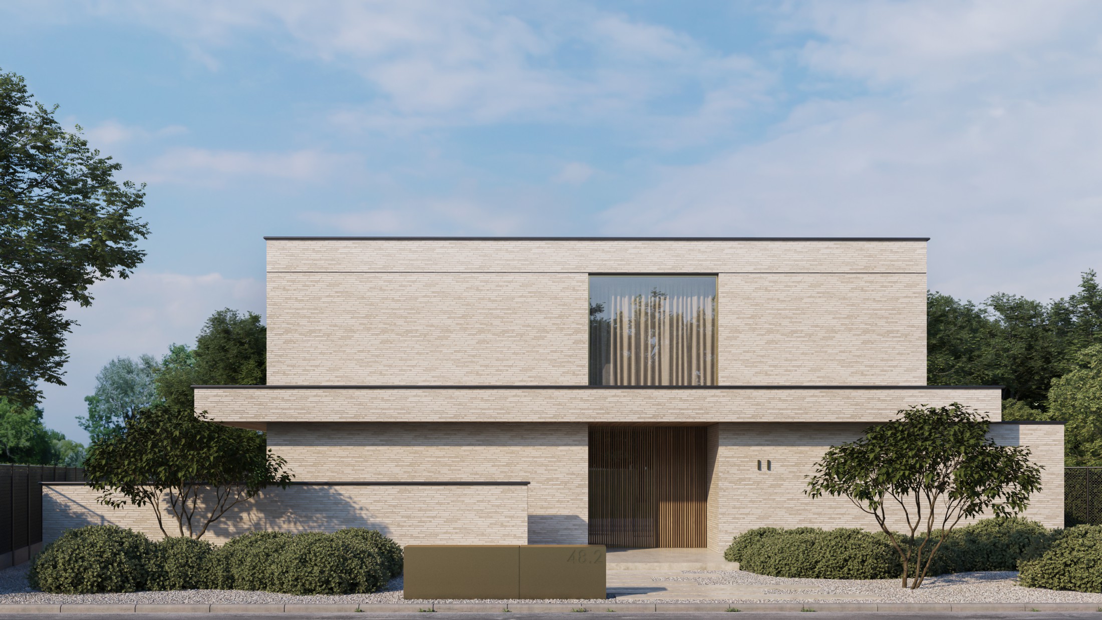 Afgelijnde nieuwbouwwoning